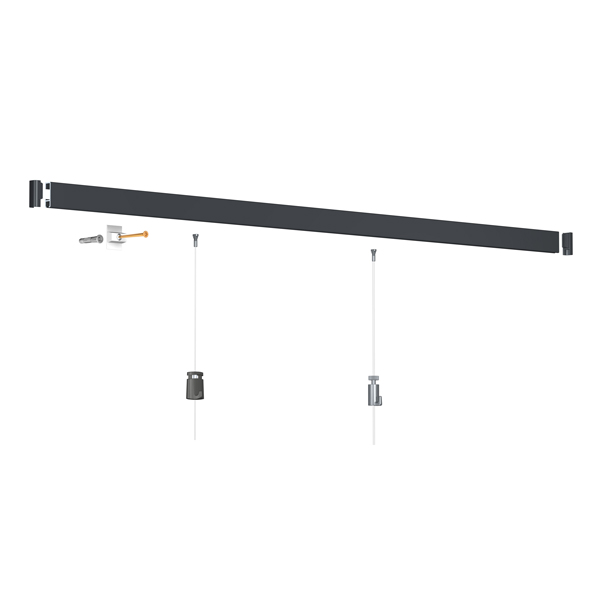 artiteq click rail hanging system black installation