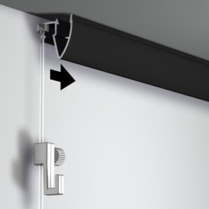 ARTITEQ Up Rail Vogue Hanging Set 200cm matt black max. 20kg/m