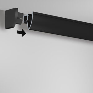 ARTITEQ Up Rail Vogue Hanging Set 200cm matt black max. 20kg/m