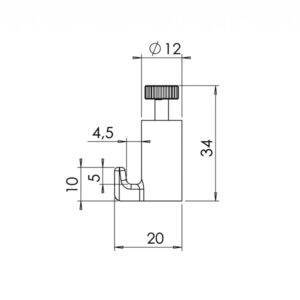 Ratchet Hook for 2mm Picture Wire (15kg)
