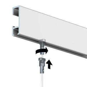 ARTITEQ Click Rail Gallery Hanging Set 200cm max. 30kg/m