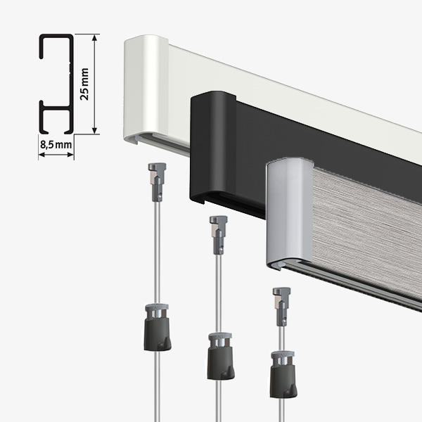 ARTITEQ Click Rail Gallery Hanging Set 200cm (30kg/m) ARTITEQ Click Rail Gallery Hanging Set 200cm (30kg/m)