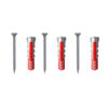 Fixing Installation Set screw 5.0mm 50mm and wall plug 8mm 40mm (Qty 3)