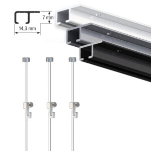 ARTITEQ Top Rail Art Hanging Kit 200 cm (20 kg/m)