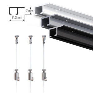 ARTITEQ Top Rail Gallery Hanging Kit 200 cm (20 kg/m)