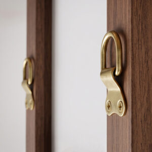 Hanging Systems Double Hole D-Ring Picture Hangers Brass Plated