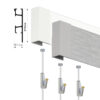 Sleek architectural aluminium picture track with concealed wall brackets