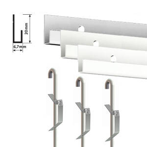 ARTITEQ Classic Rail Rod Hanging Set 200cm max. 20kg