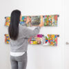 ARTITEQ Wall Magazine Display Rail 166 cm Matt Black