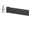 ARTITEQ Magazine Rail 166cm black