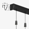 ARTITEQ Up Rail Vogue Hanging Set 200cm matt black max. 20kg/m