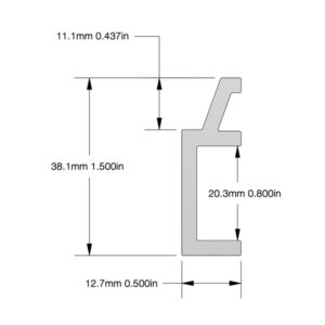 METALCITI Las Vegas Z Bar French Cleat Clip 50mm 2 holes max. 60kg (Qty 1)