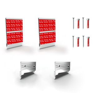 METALCITI Boston Z Bar French Cleat Hanging Set 50mm adhesive double with 3M VHB tape