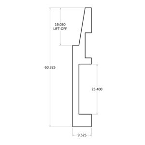 METALCITI Anaheim Z Bar French Cleat Hanging Rail 600mm no holes max. 78kg