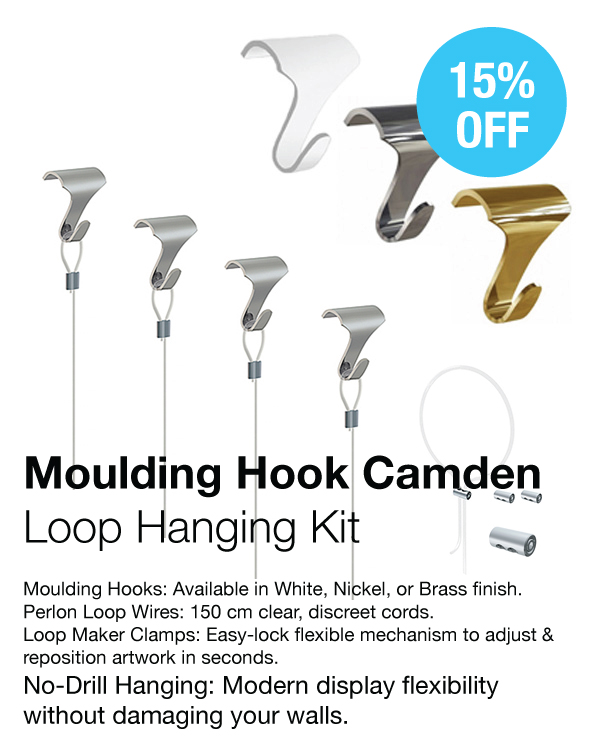 Moulding Hook Camden Loop Hanging Set for Victorian Rails (Qty 8)